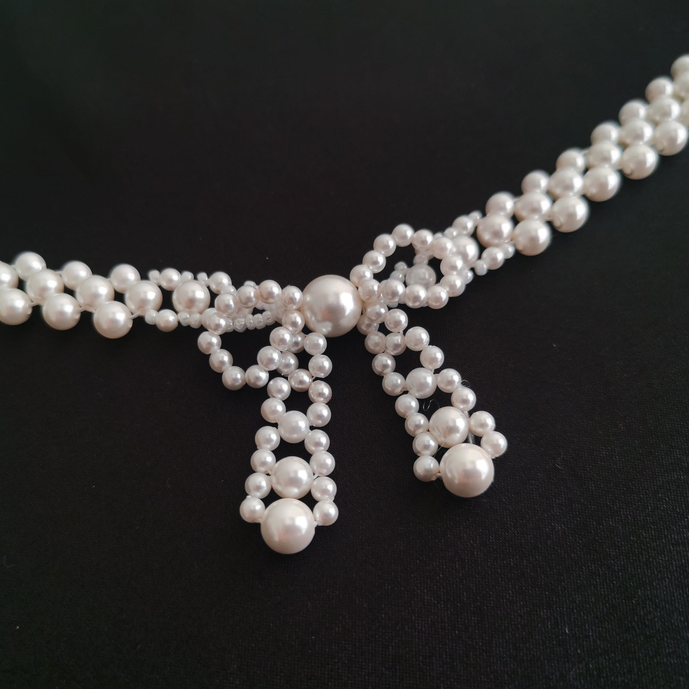 Kit - Bowknot Beaded Pearl Necklace