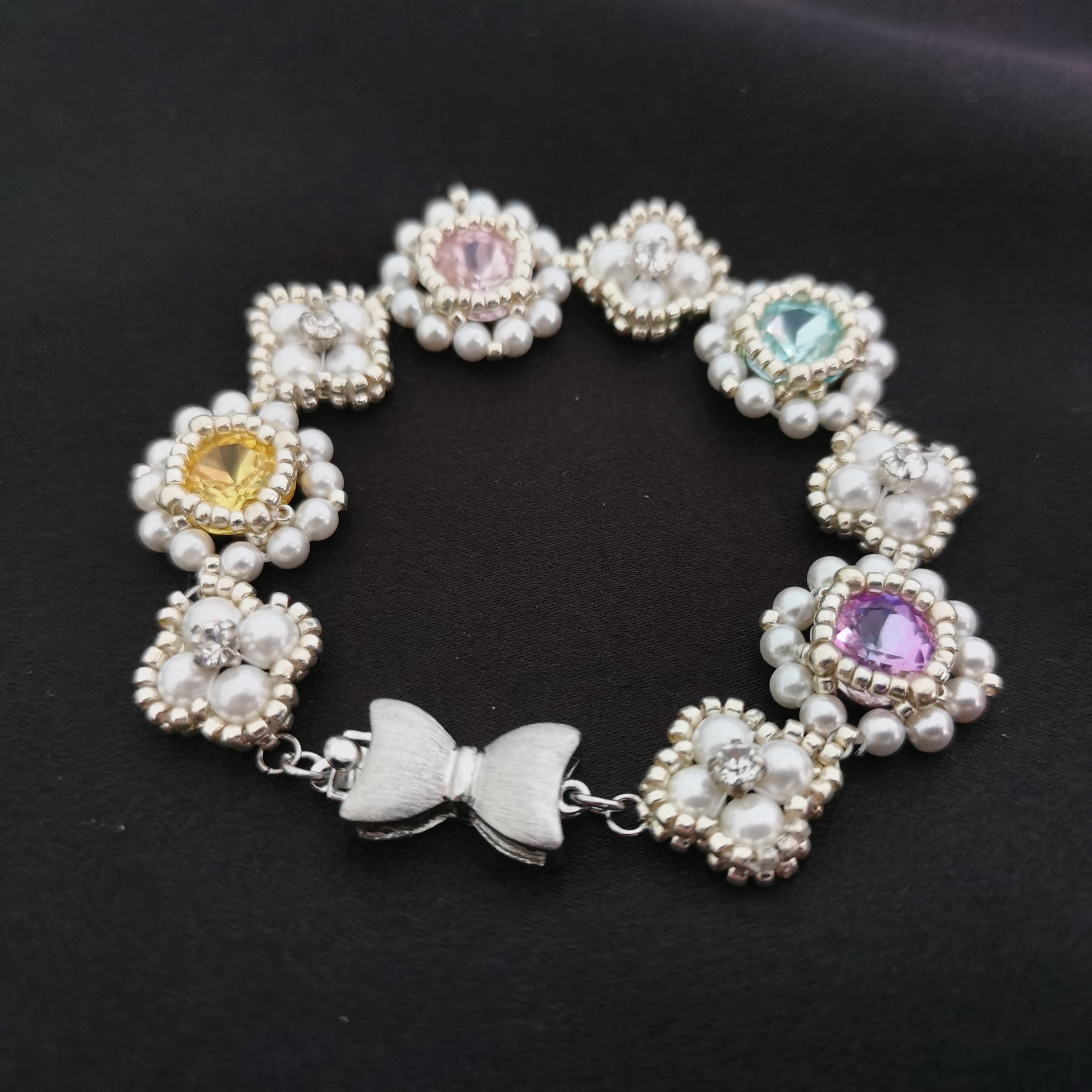 Kit - Colorful Gemstones Pearl Bracelet