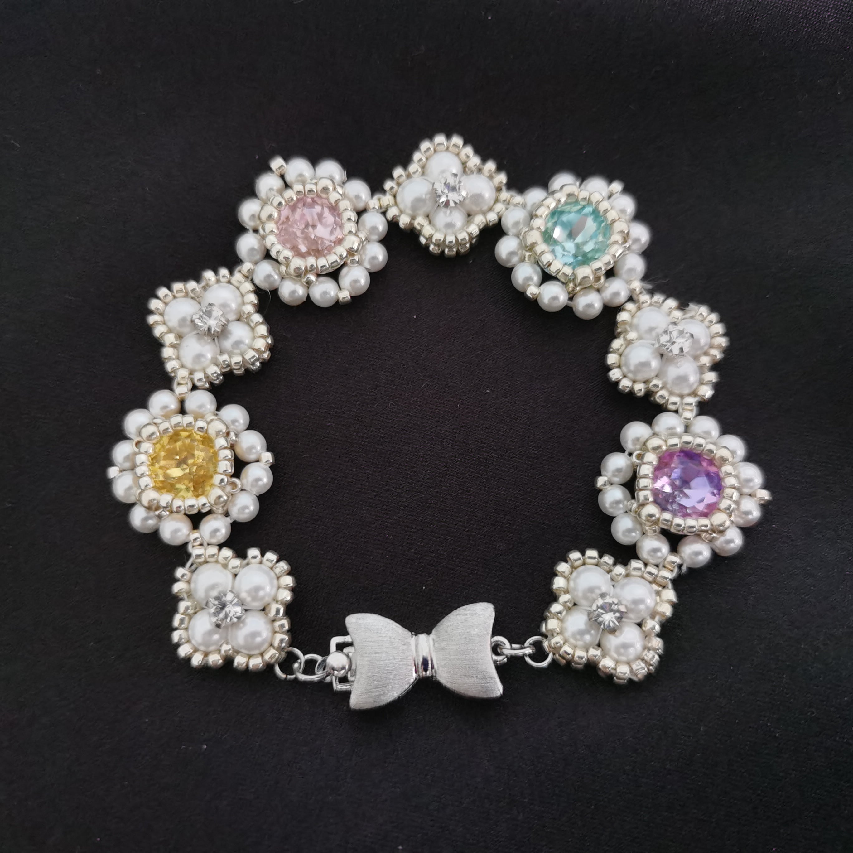 Kit - Colorful Gemstones Pearl Bracelet