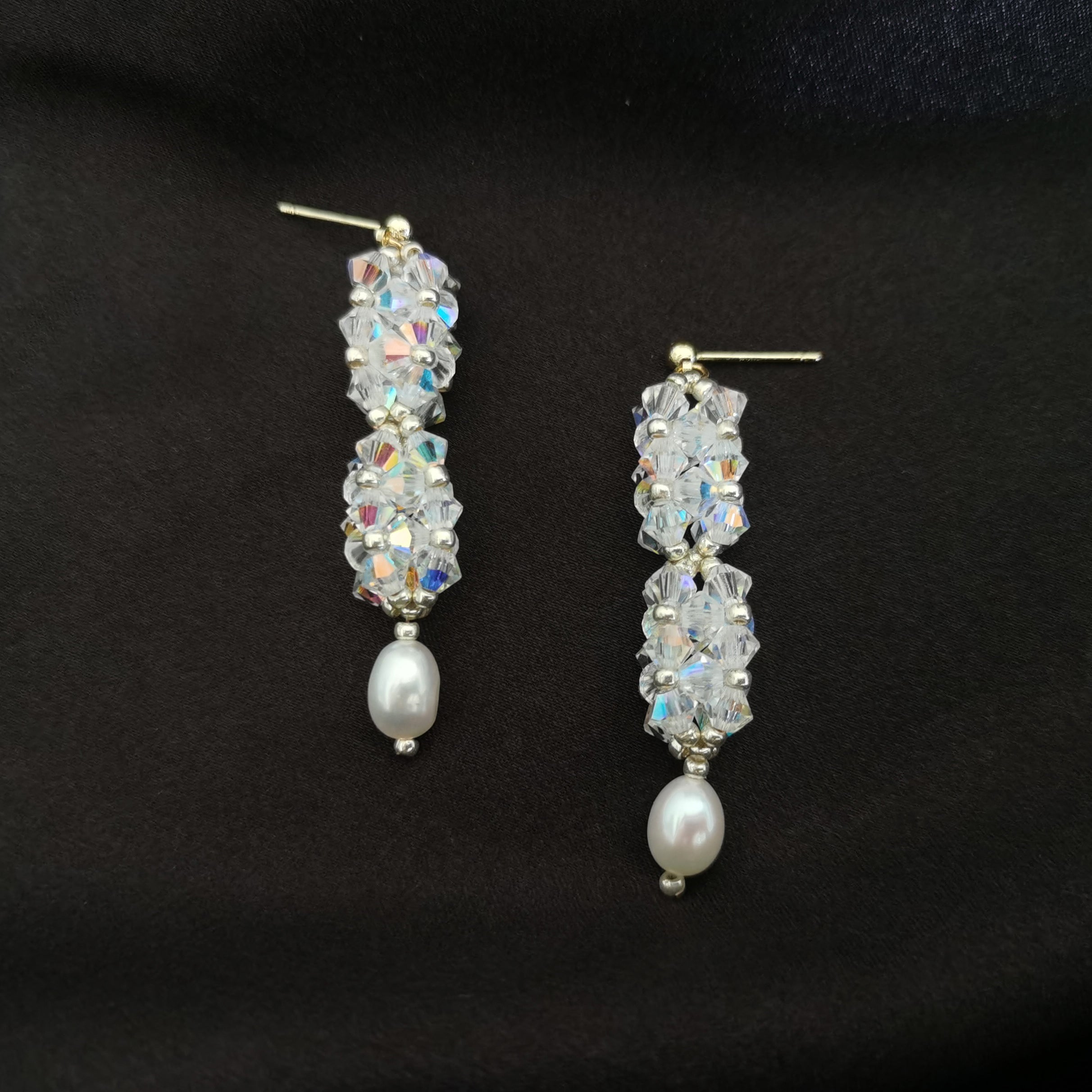 Kit - Crystal Pendant Pearl Earrings