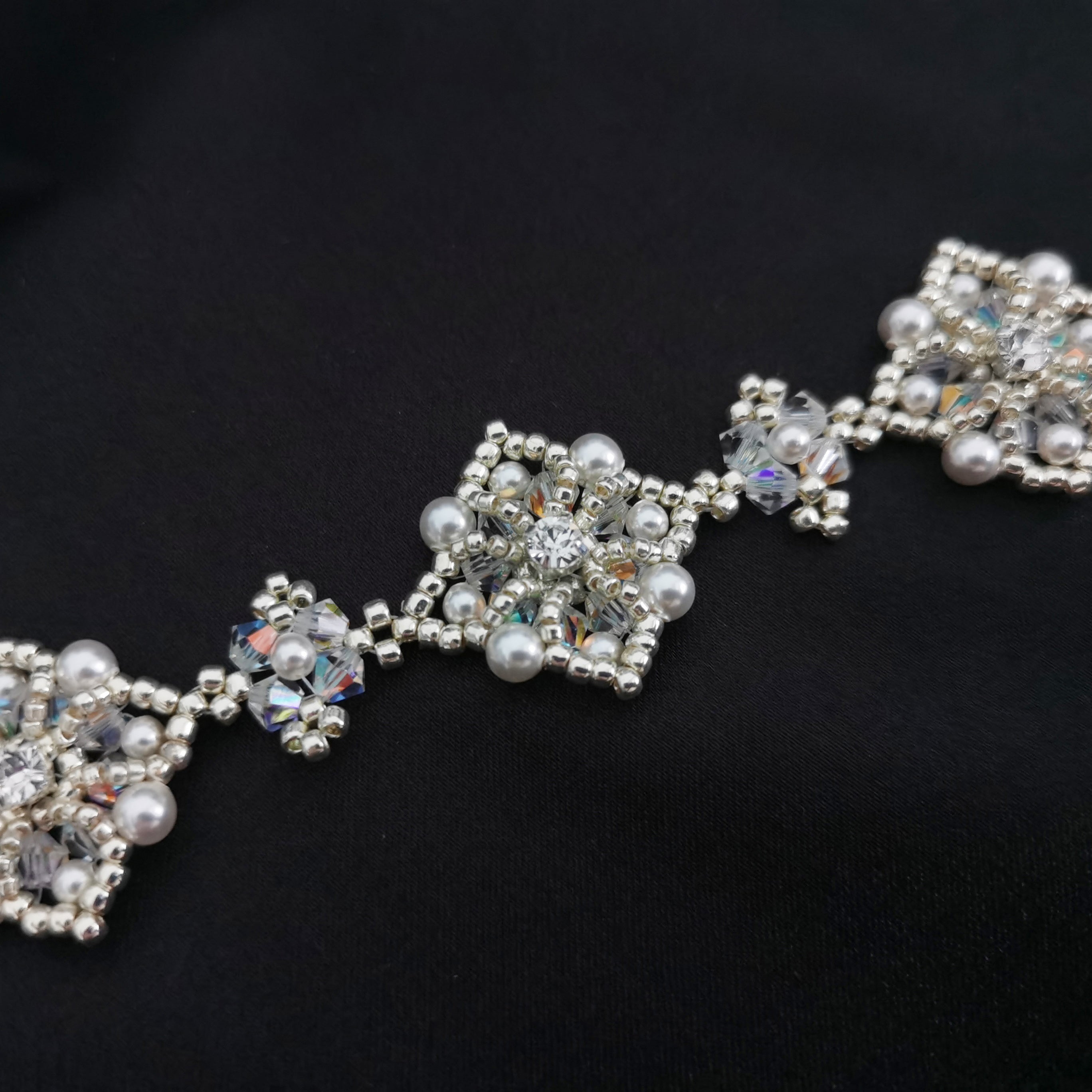 Kit - Crystal Flower Pearl Bracelet