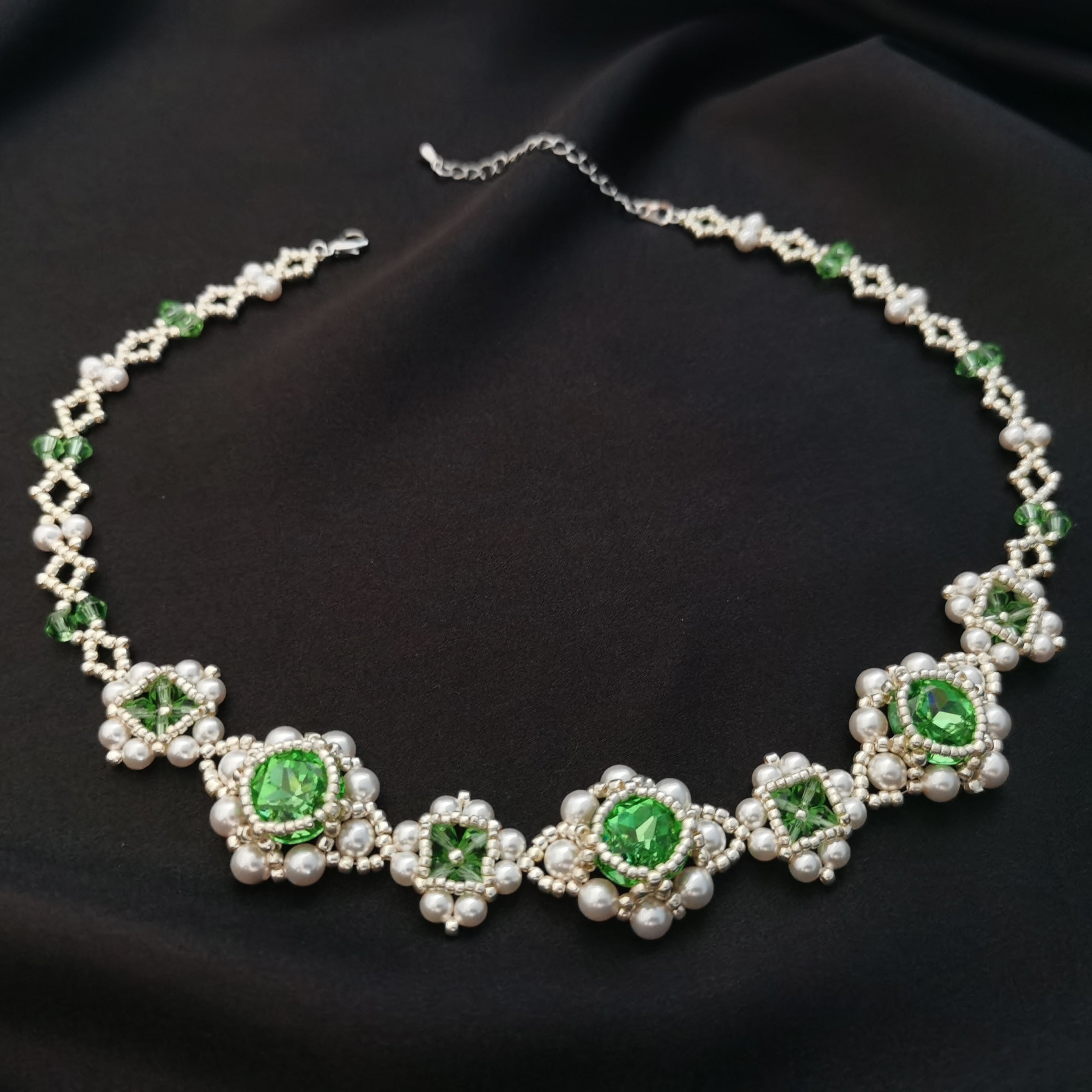 Kit - Green Gem Stone Beaded Necklace