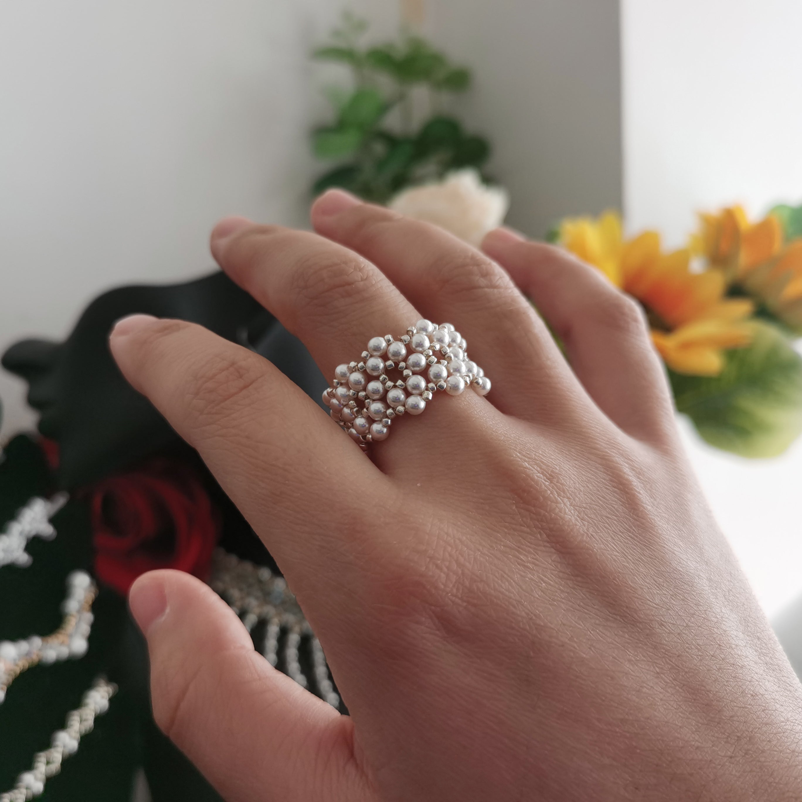 Kit - Flower Pearl Ring