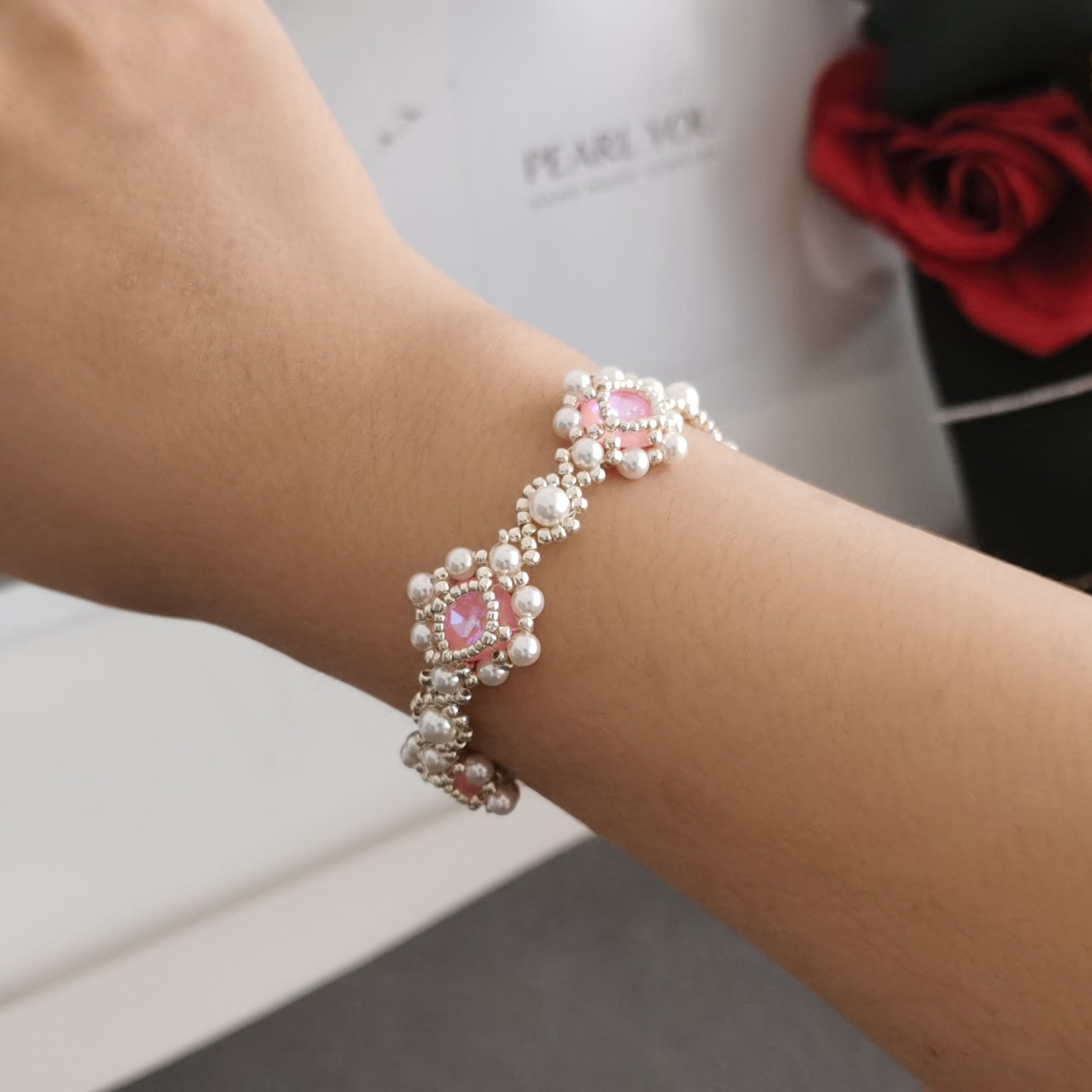 Kit - Pink Diamond Pearl Bracelet