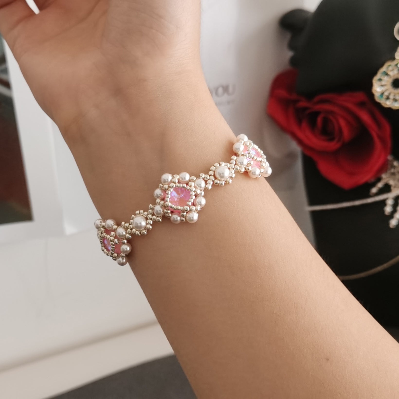 Kit - Pink Diamond Pearl Bracelet