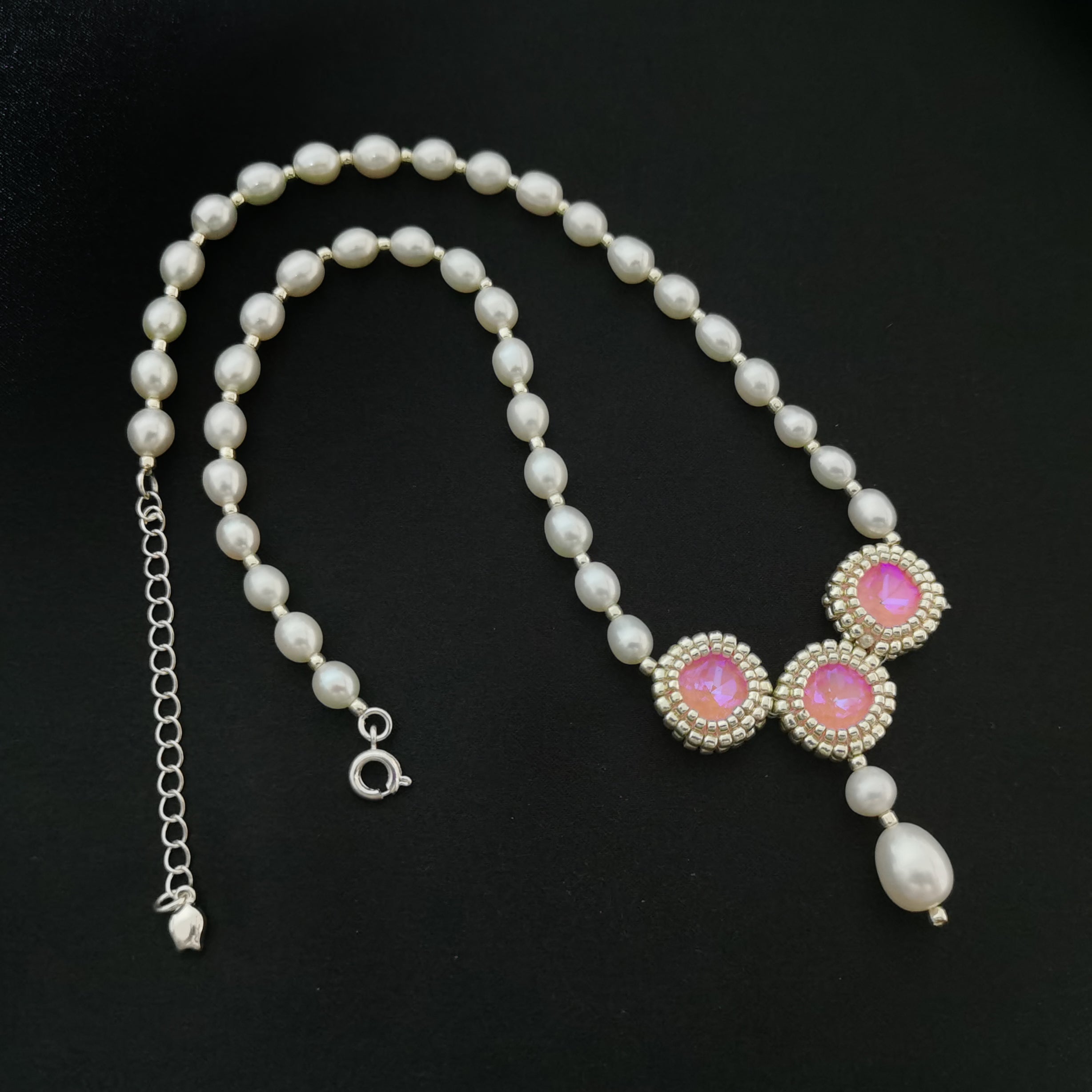 Kit - Pink Diamond Pearl Necklace