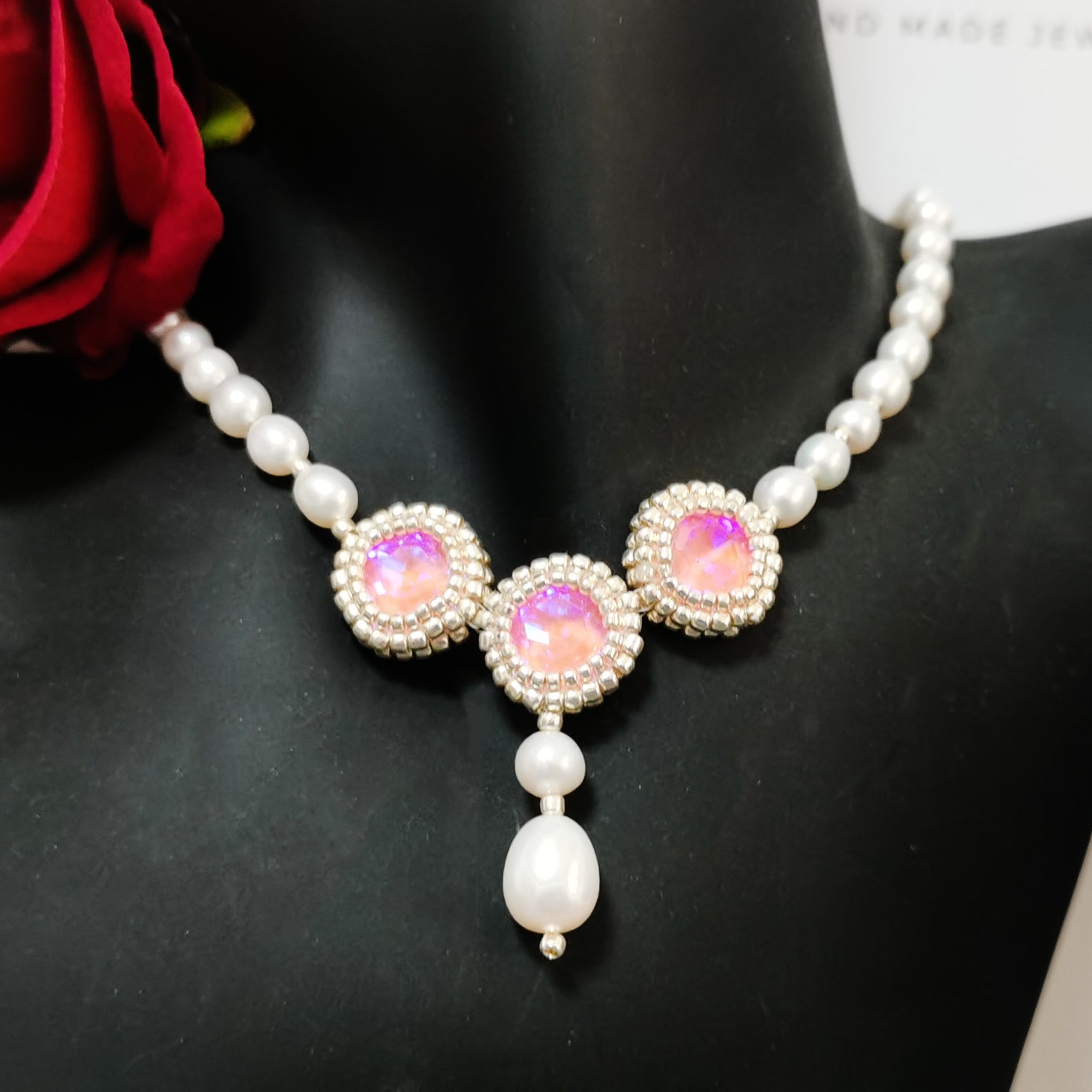 Kit - Pink Diamond Pearl Necklace