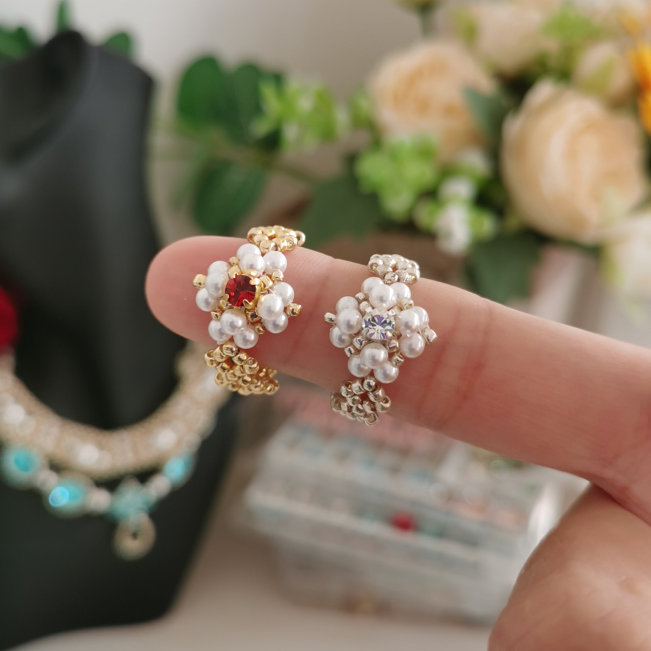 Kit - Beaded Small Pearl Ring