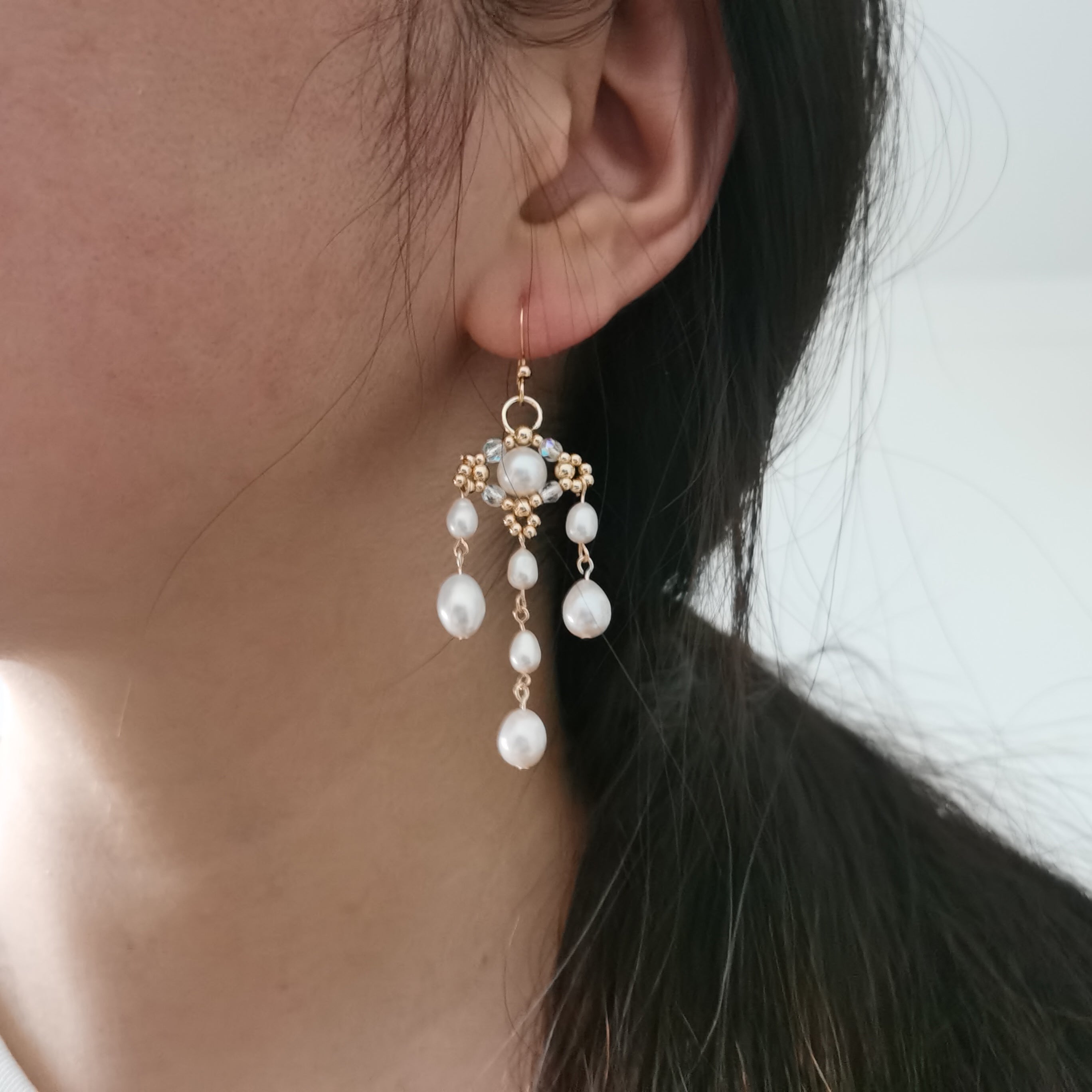 Kit - Vintage Pendant Pearl Earrings