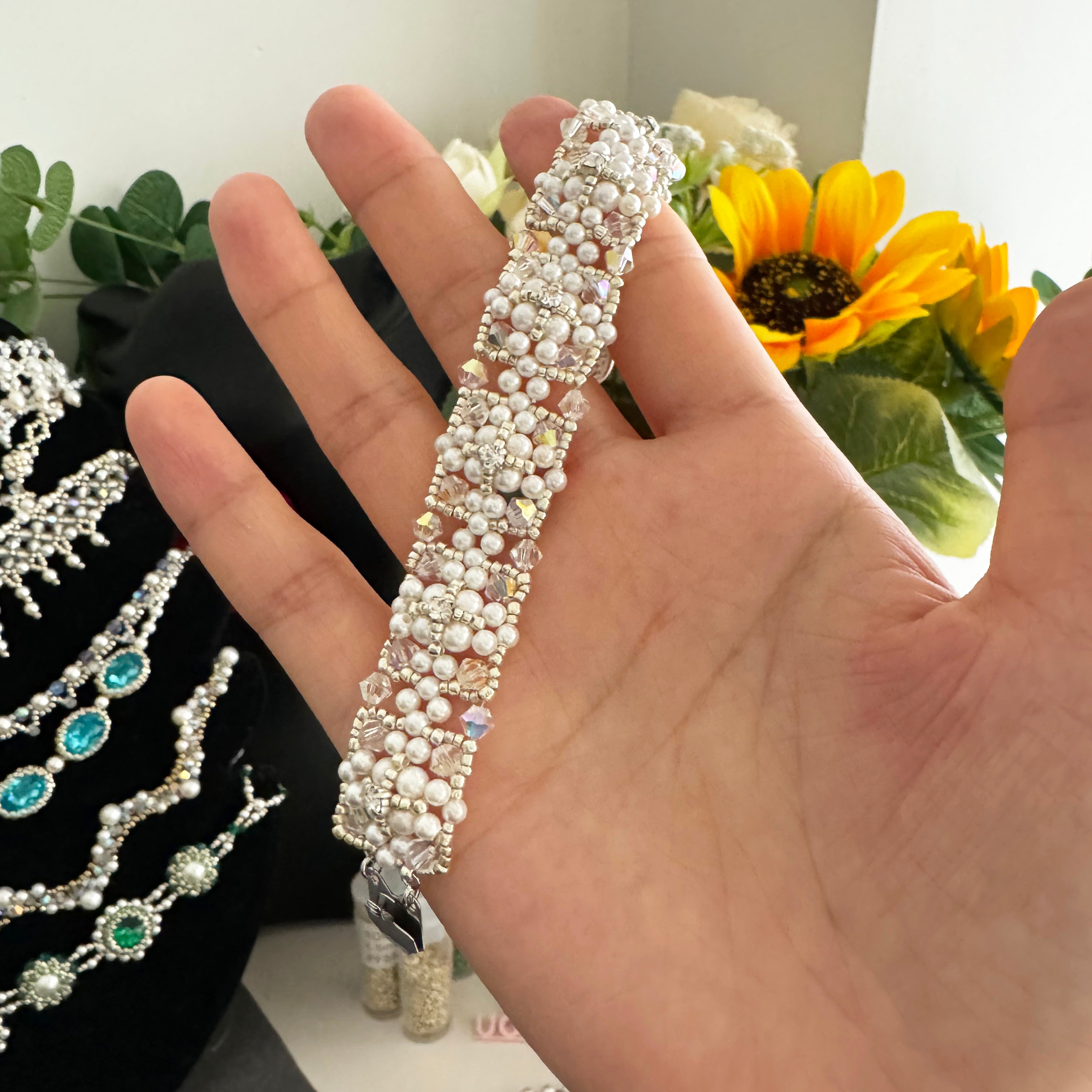 Kit - Shinning Crystal Pearl Bracelet