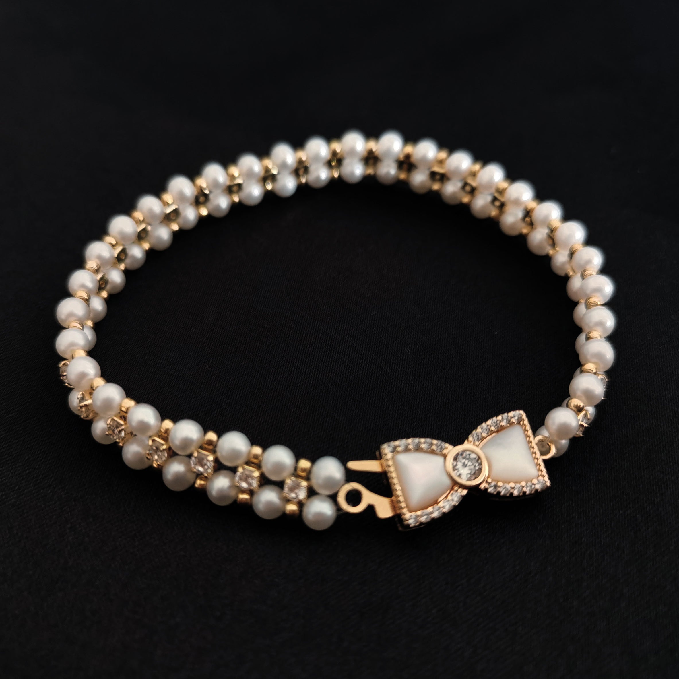 Kit - Zircon Bowknot Pearl Bracelet