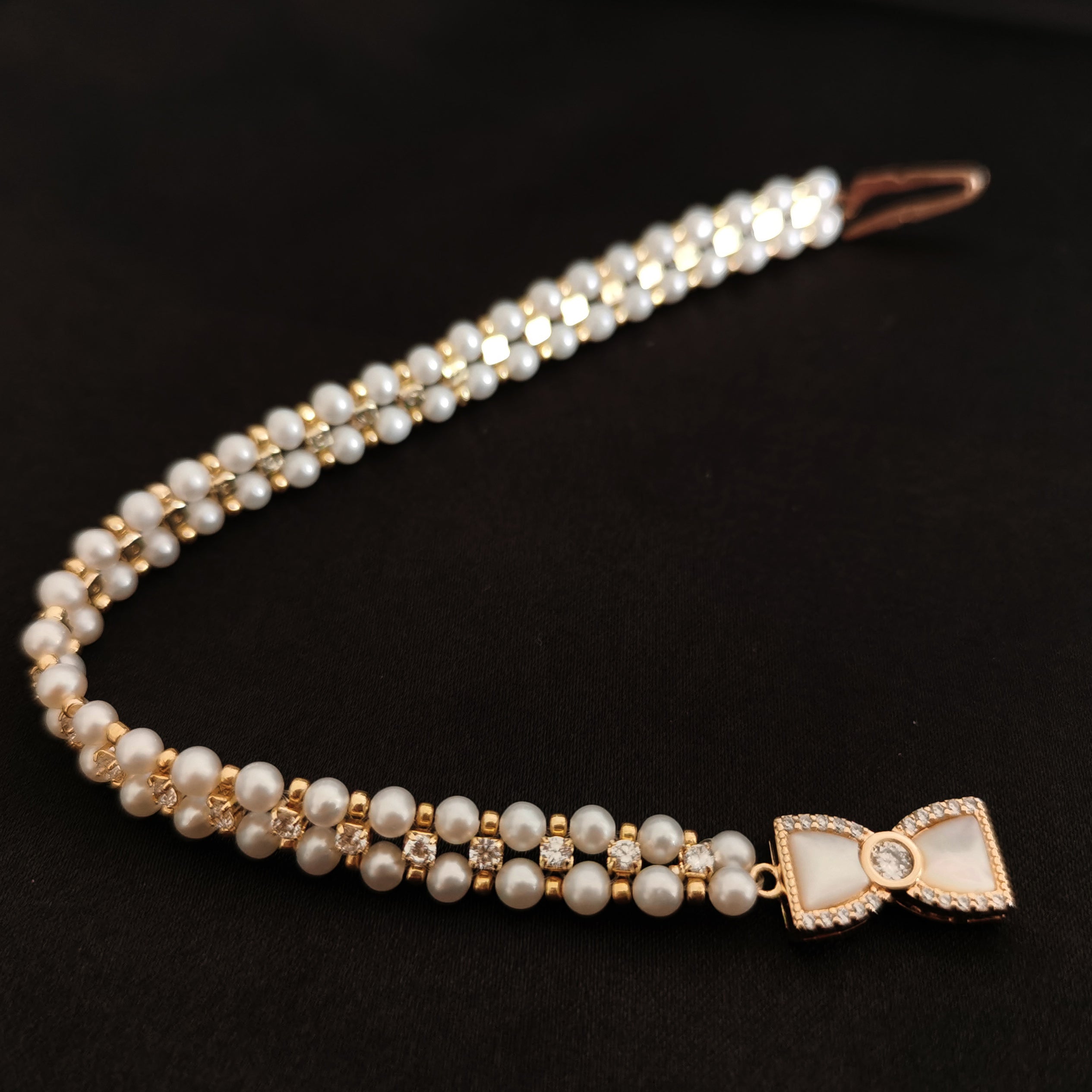 Kit - Zircon Bowknot Pearl Bracelet