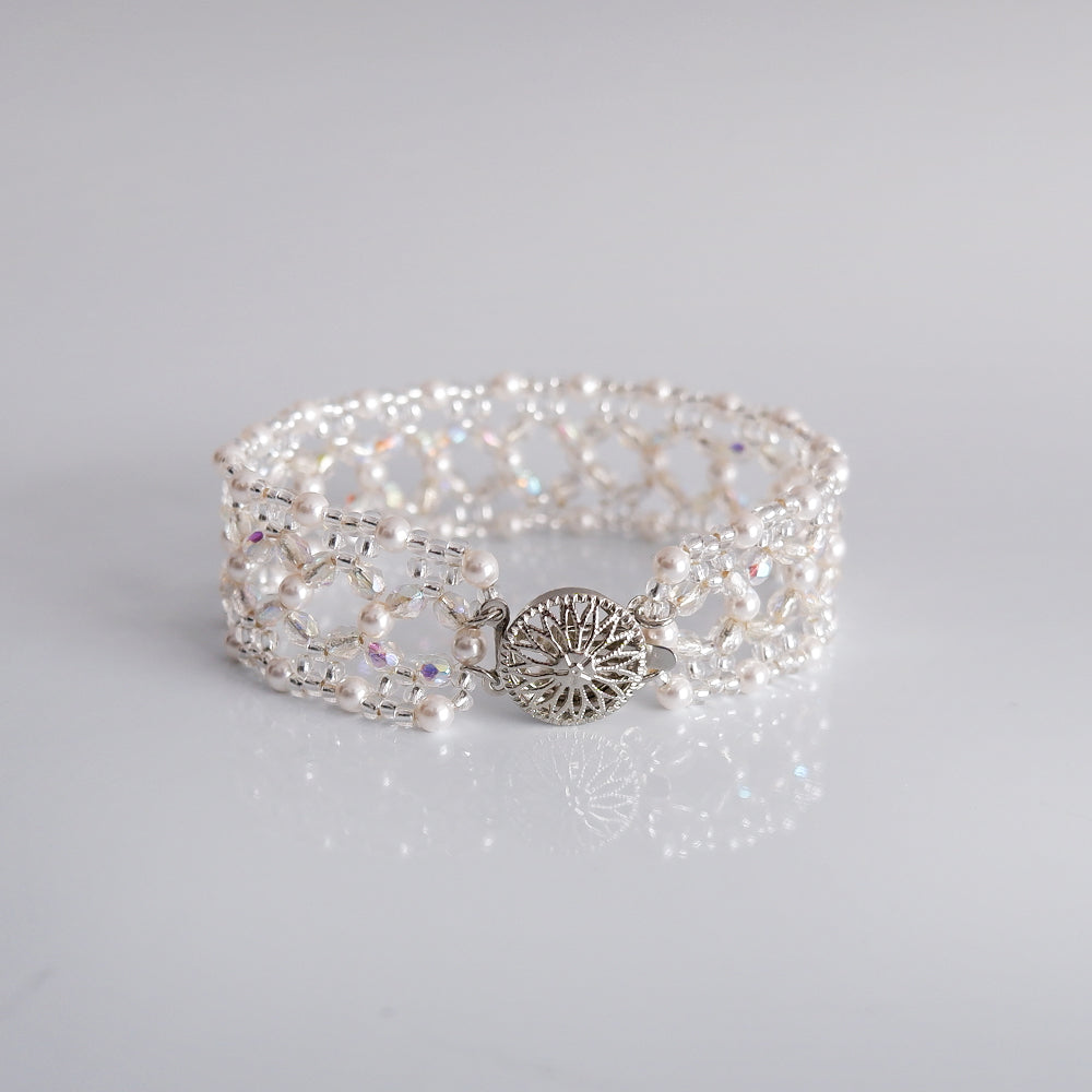 Kit - Crystal Lace Pearl Bracelet