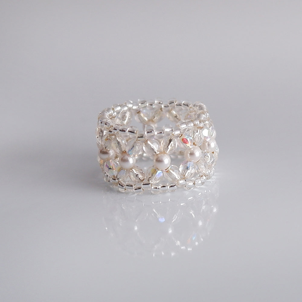 Kit - Crystal Lace Pearl Ring